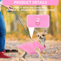 Generic pull polaire porté par chihuahua en promenade, maintien et mobilité