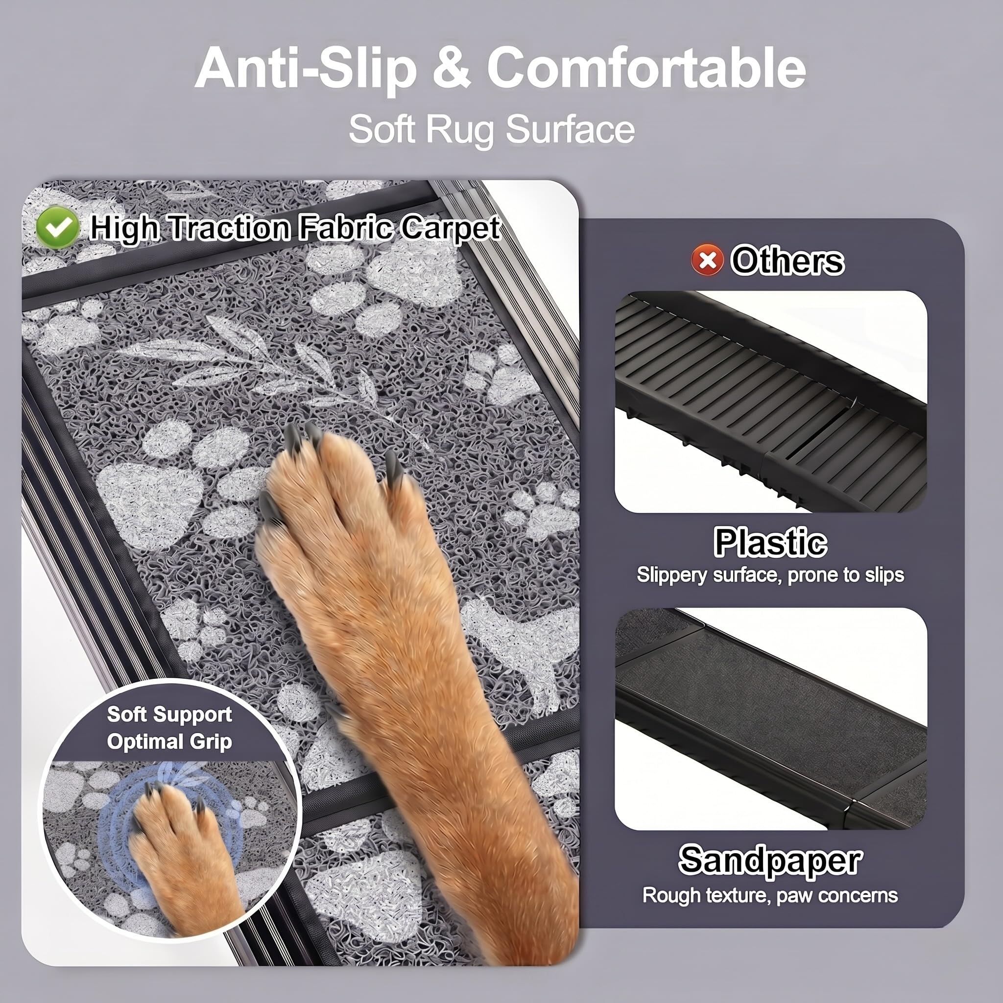 Generic rampe chien zoom sur surface antidérapante assurant traction