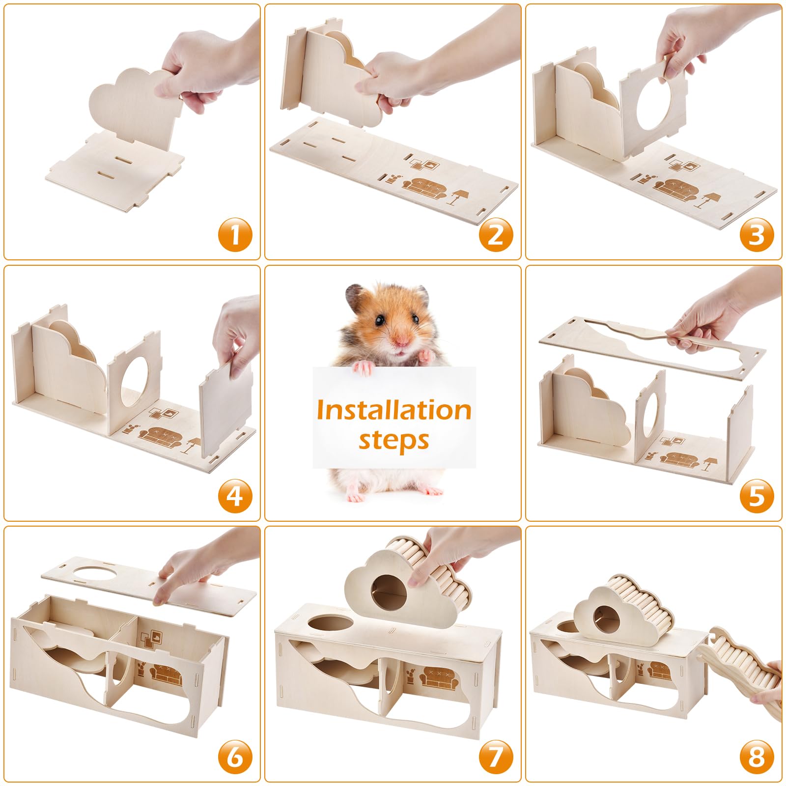 Generic rampe ondulée installée pour exercice, stimule la mobilité du hamster