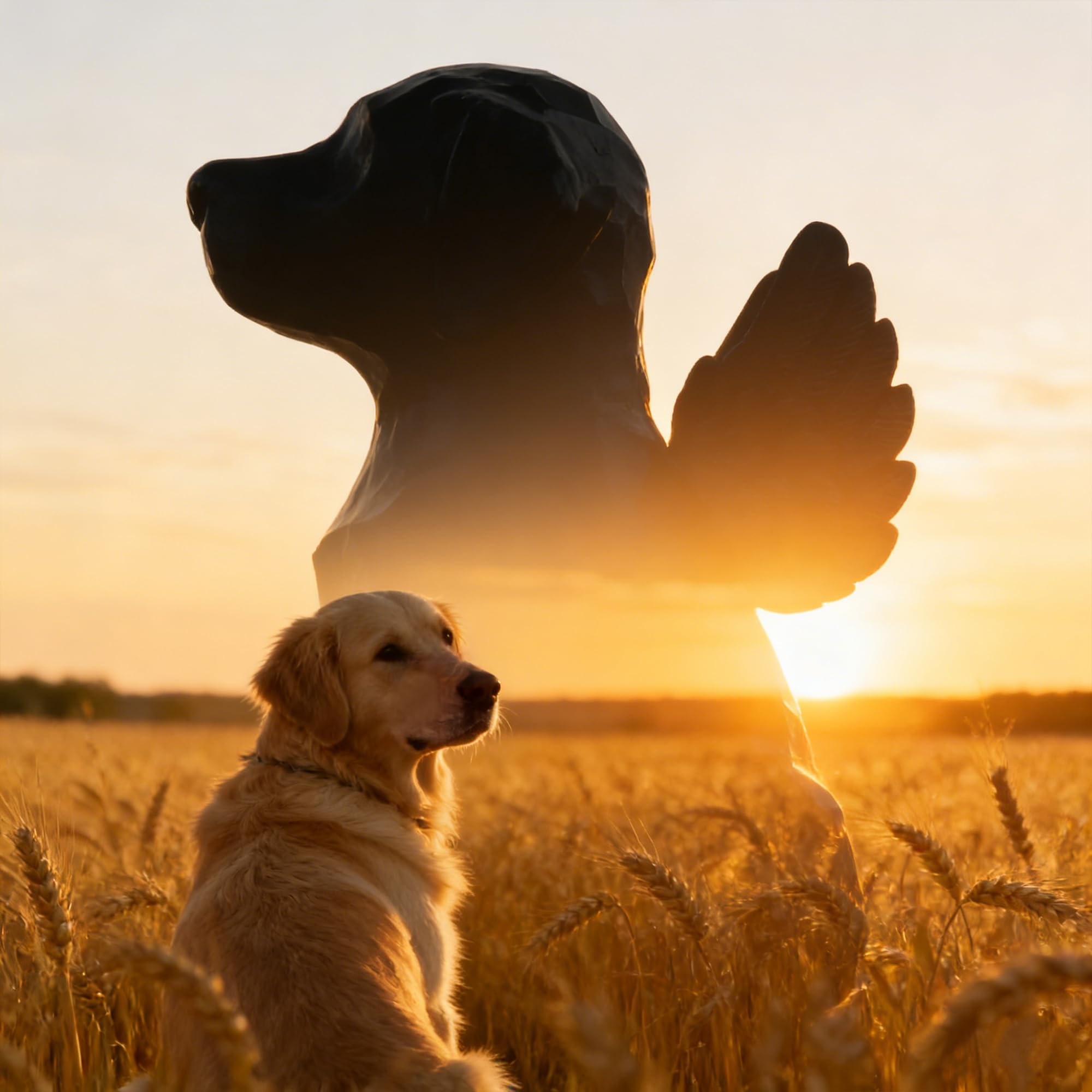Generic urne pour chien profil mettant en valeur la silhouette et la durabilité