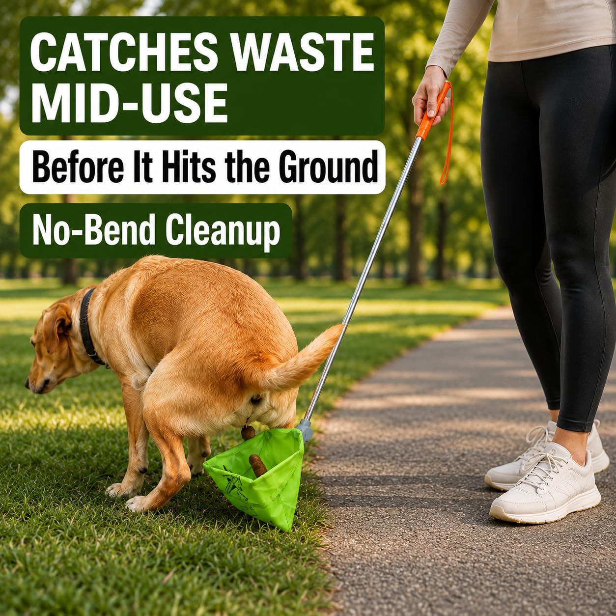 Generic utilisation en balade avec chien montrant une collecte propre et debout