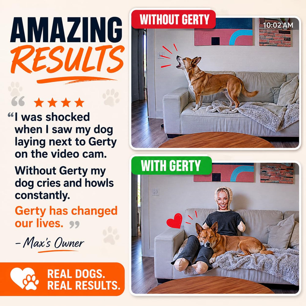 Gerty utilisée par un chien calme grâce à la présence rassurante