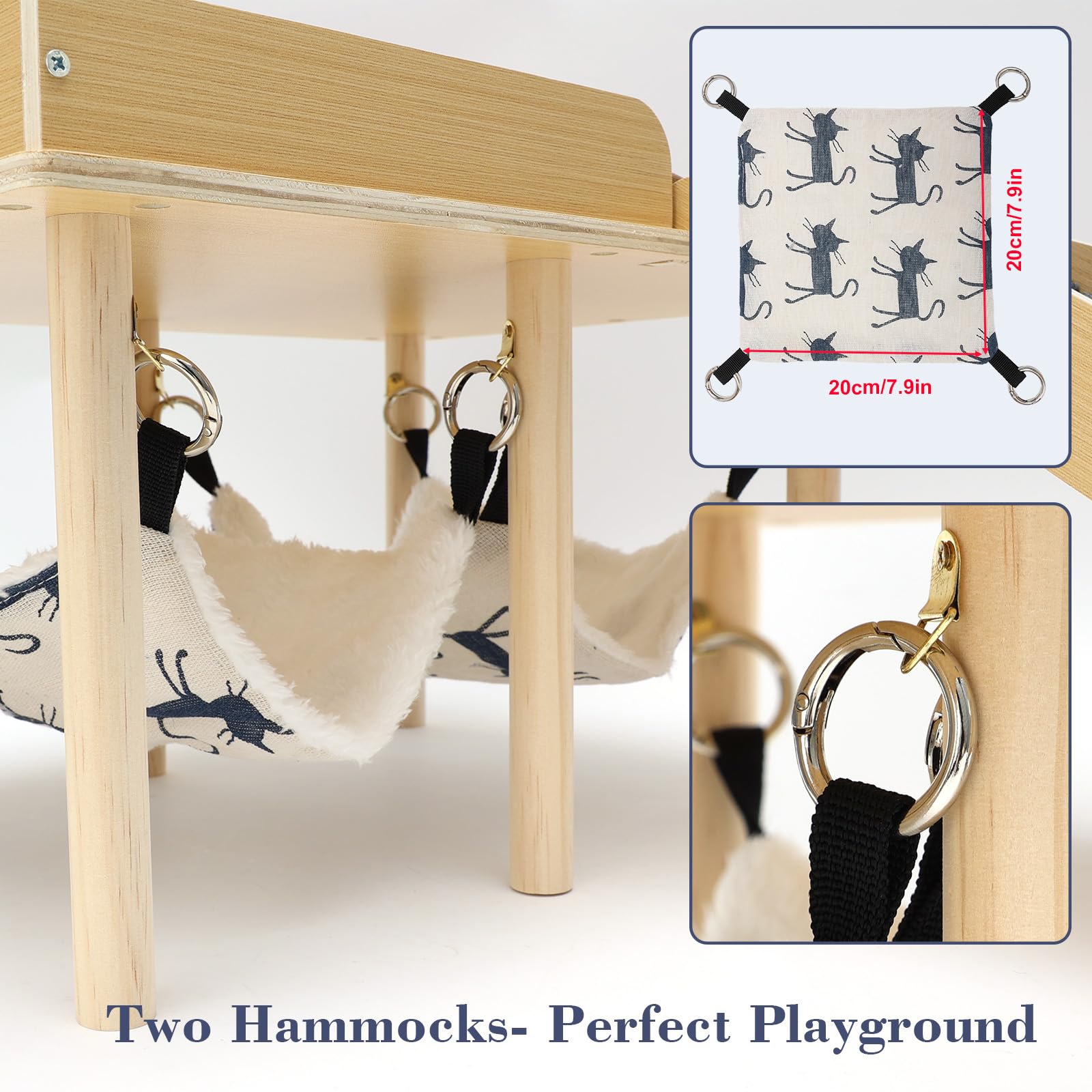 GHWMYD hamac en usage avec petit cochon d'inde, repos surélevé sûr