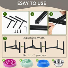 Gichovo gamelle en place facilitant accès et confort du chien