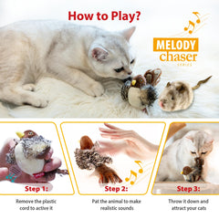 Gigwi jouet oiseau en mouvement stimulant chasse et activité du chat