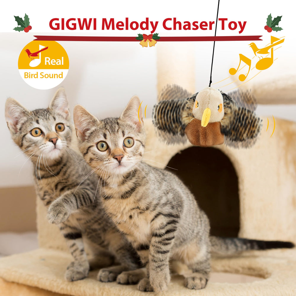 Gigwi pochette d’herbe à chat incluse pour attirer et calmer le chat