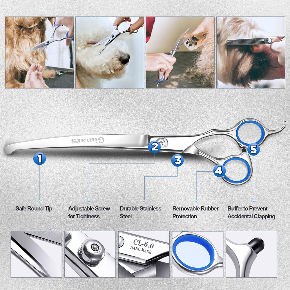 Gimars pointe ronde détail pour sécurité lors du toilettage facial
