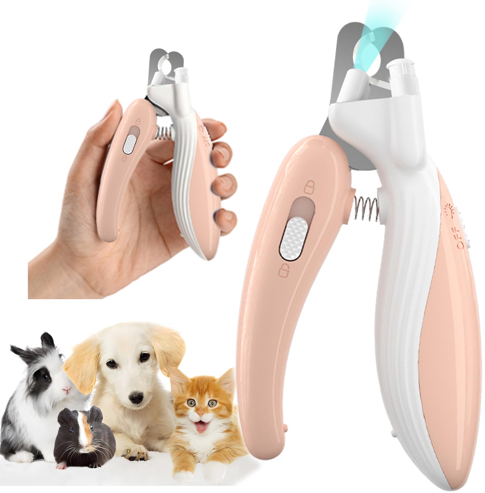 Ginalaia face emballage rose montrant coupe-ongles sécurisé et bénéfice ergonomique