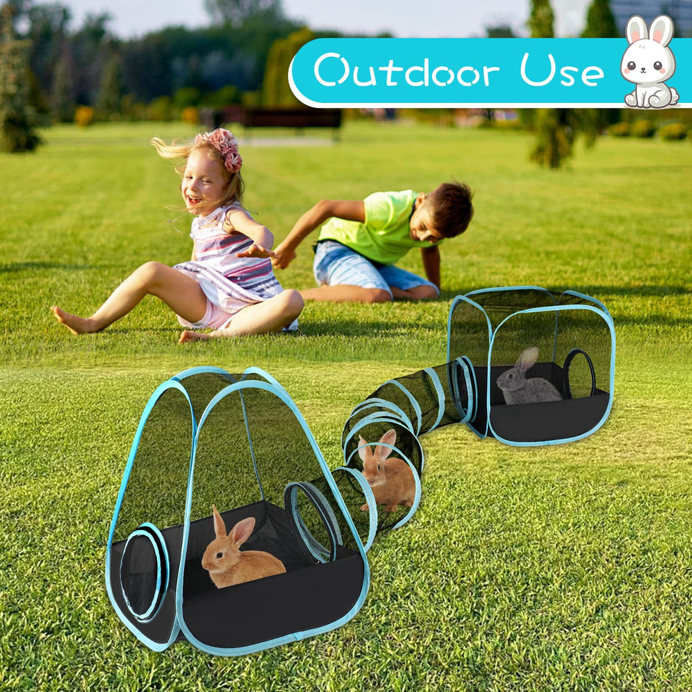 GINDOOR mise en scène salon avec lapin dans le parc, intégration domestique simple