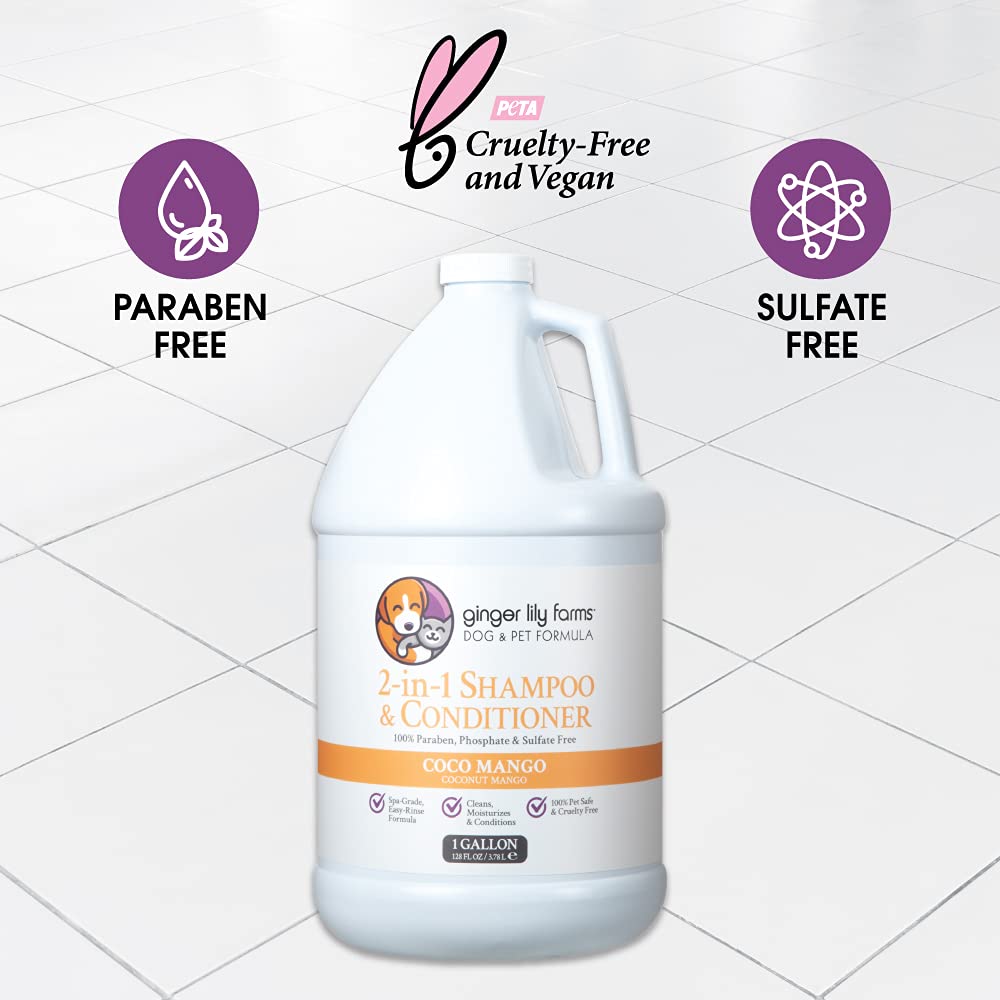Ginger Lily Farms bain de chien illustrant application simple