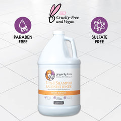 Ginger Lily Farms bain de chien illustrant application simple