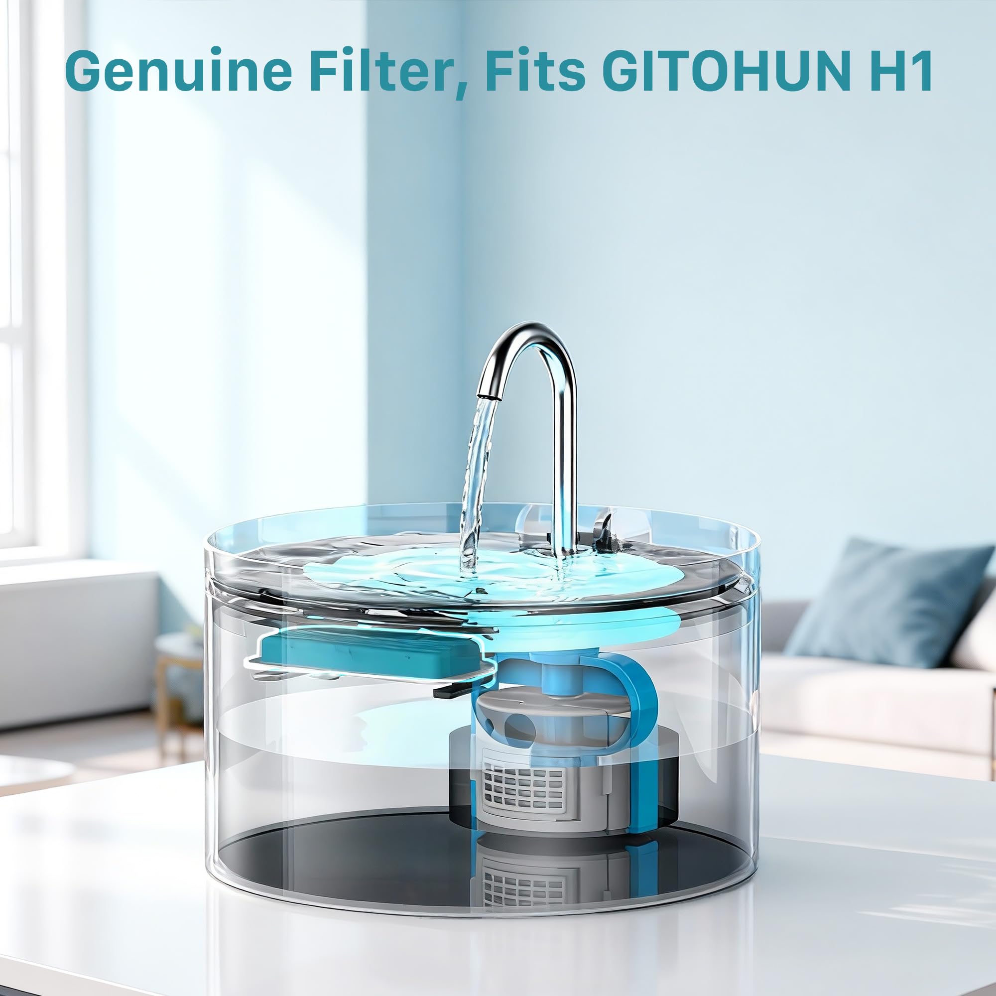 GIOTOHUN filtre tenu en main pour montrer la taille et l'échelle pratique