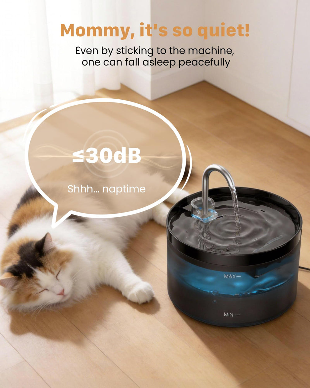 GIOTOHUN fontaine en mode robinet attirant les chats hésitants