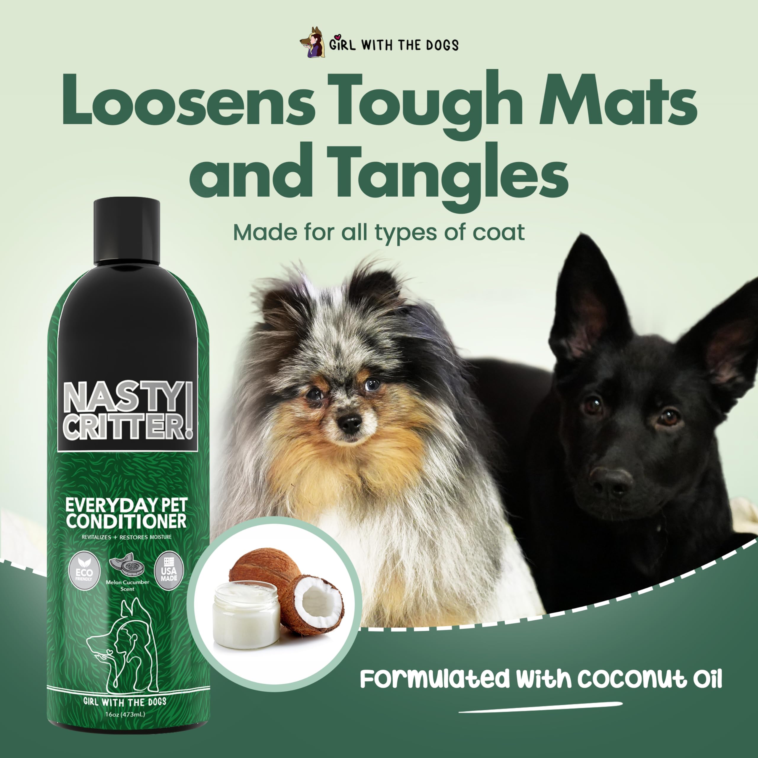 Application Nasty Critter sur chien par Girl With The Dogs facilitant démêlage
