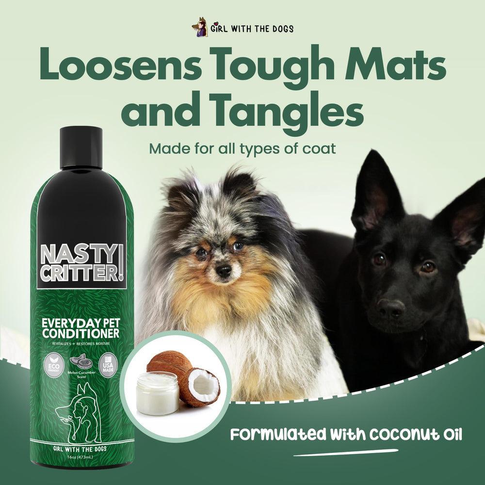 Application Nasty Critter sur chien par Girl With The Dogs facilitant démêlage