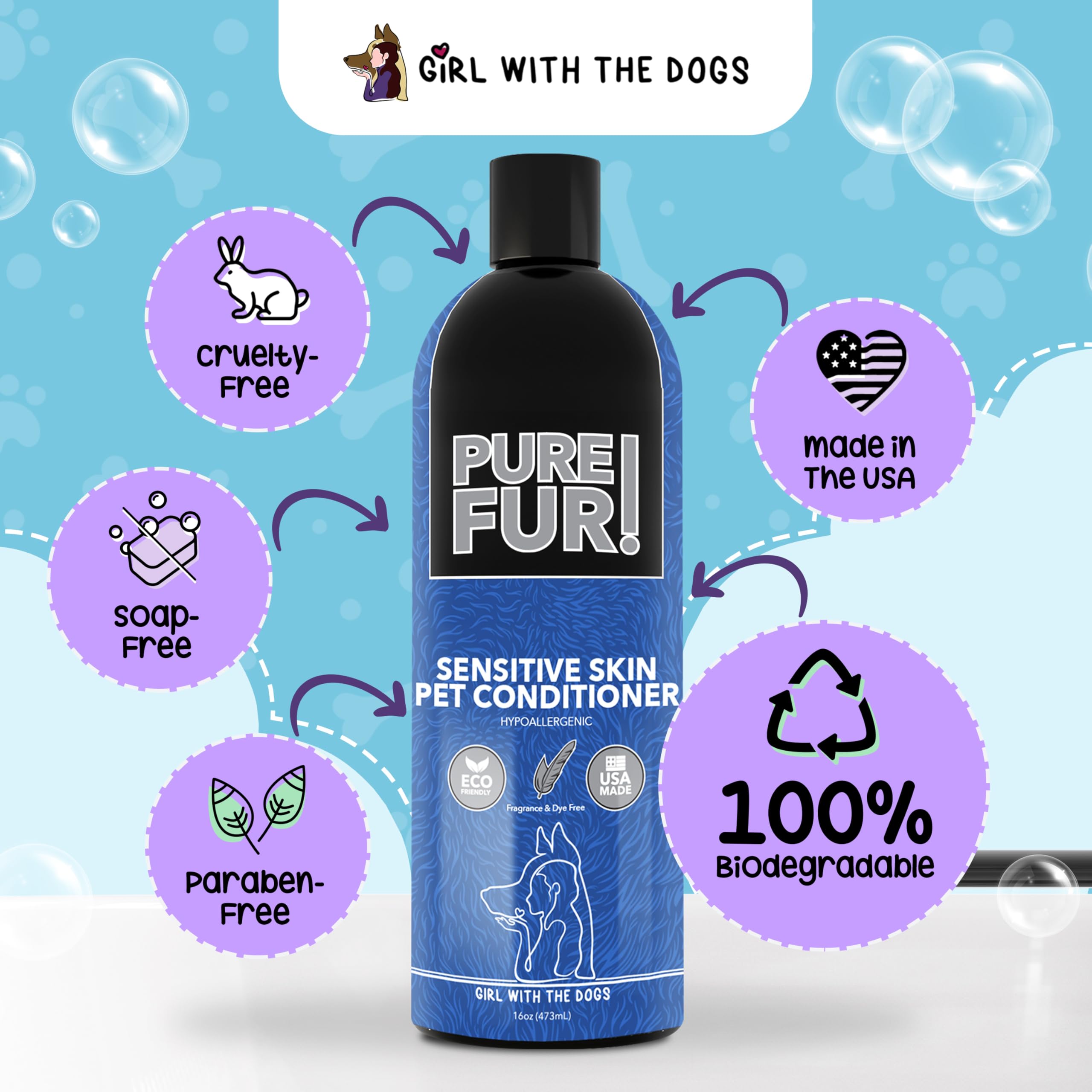 Zoom sur huile de coco dans Pure Fur de Girl With The Dogs, ingrédient nourrissant pour peau