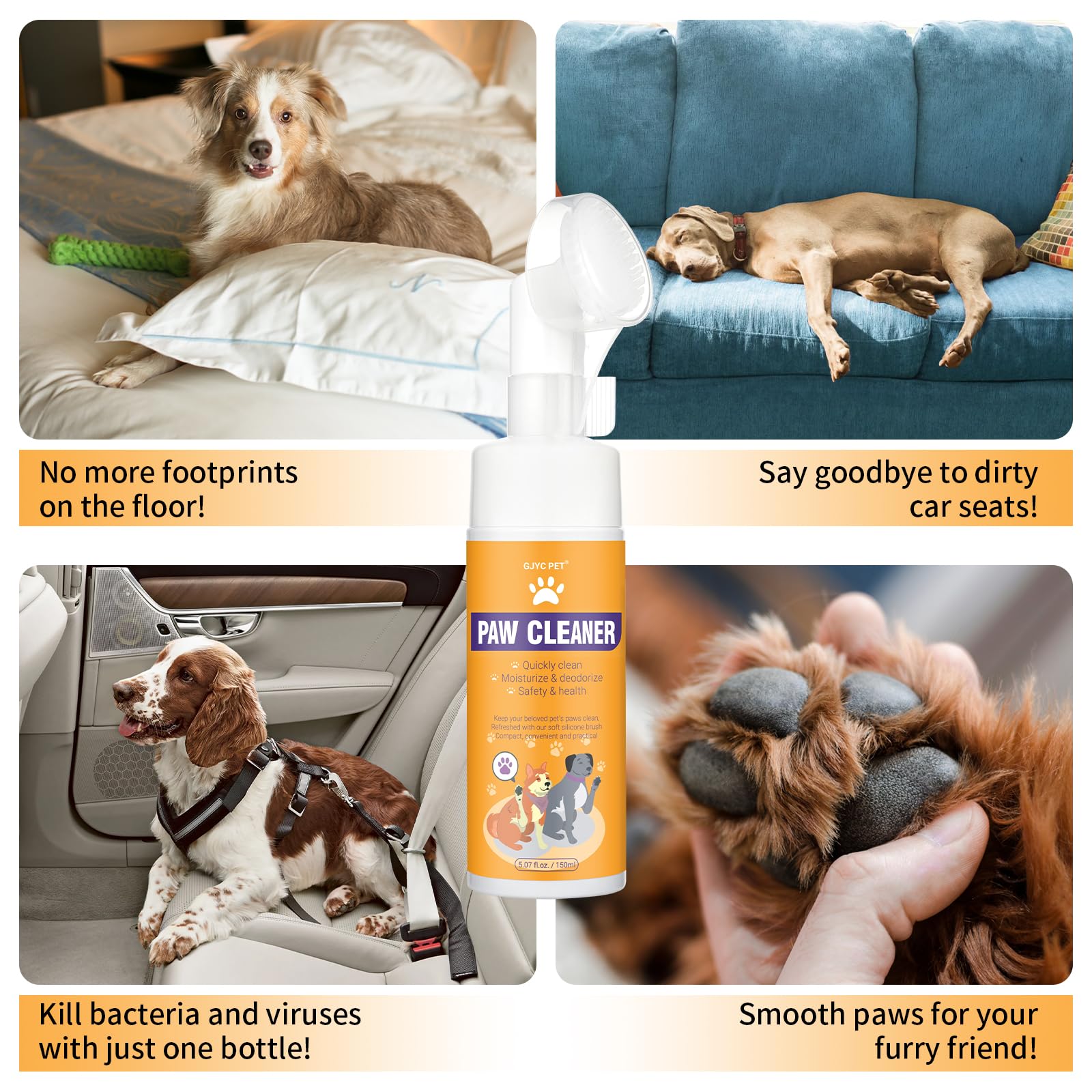 GJYC PET bouteille comparée à une main pour indiquer taille pratique