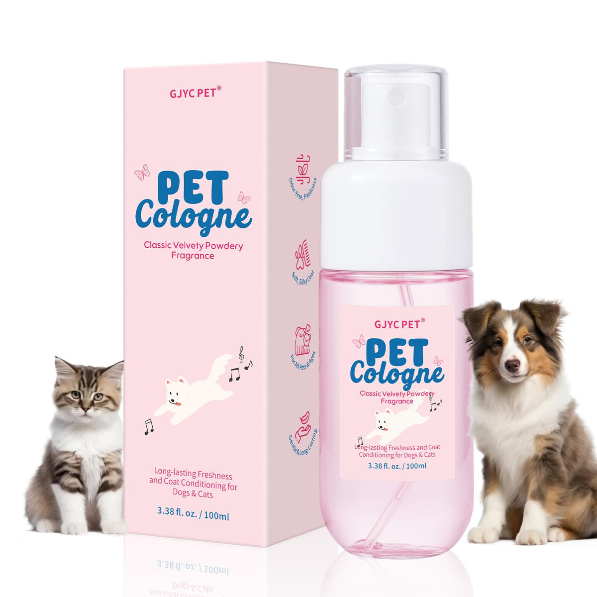GJYC PET flacon face avant montrant design compact et pratique