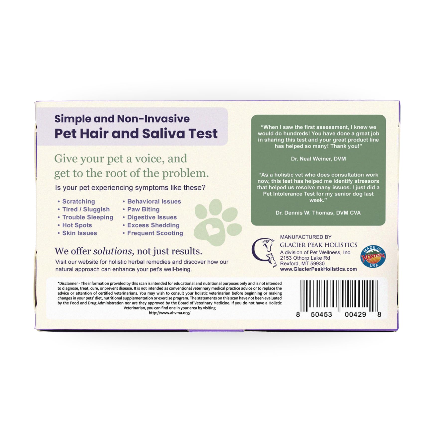 Glacier Peak Holistics utilisation du kit sur un chien domestique, collecte facile