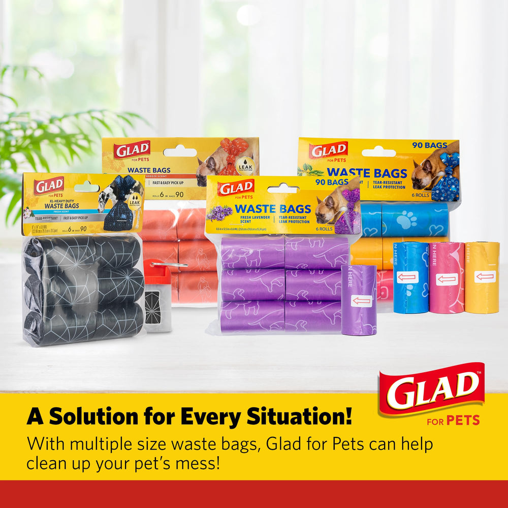 Glad emballage affichant 24 rouleaux total 360 sacs pratique