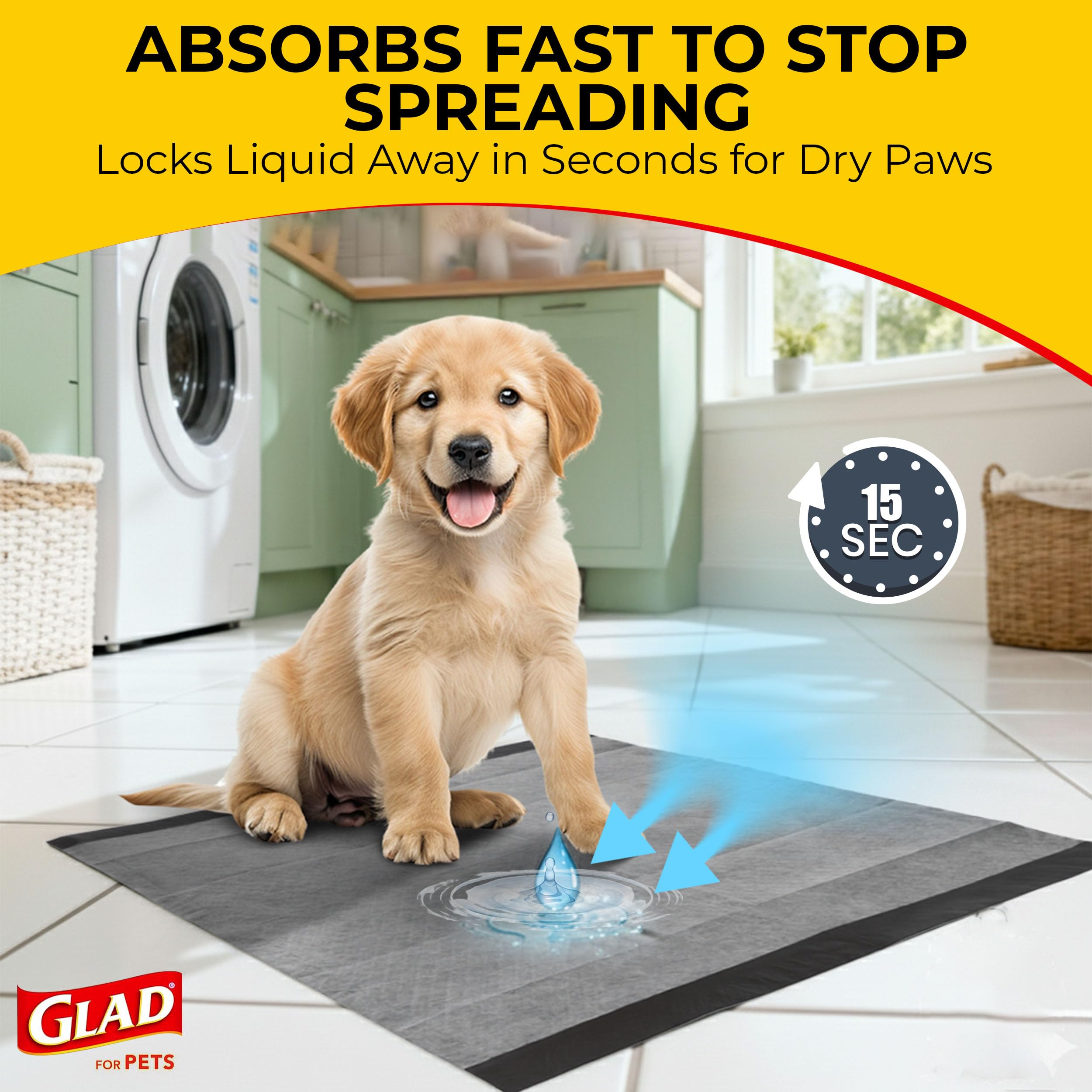 Glad détail des bords quiltés, évite les fuites latérales sur le sol