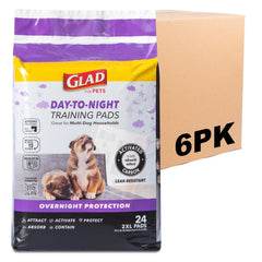 Glad for Pets emballage avant montrant 24 tapis, pratique pour stocker
