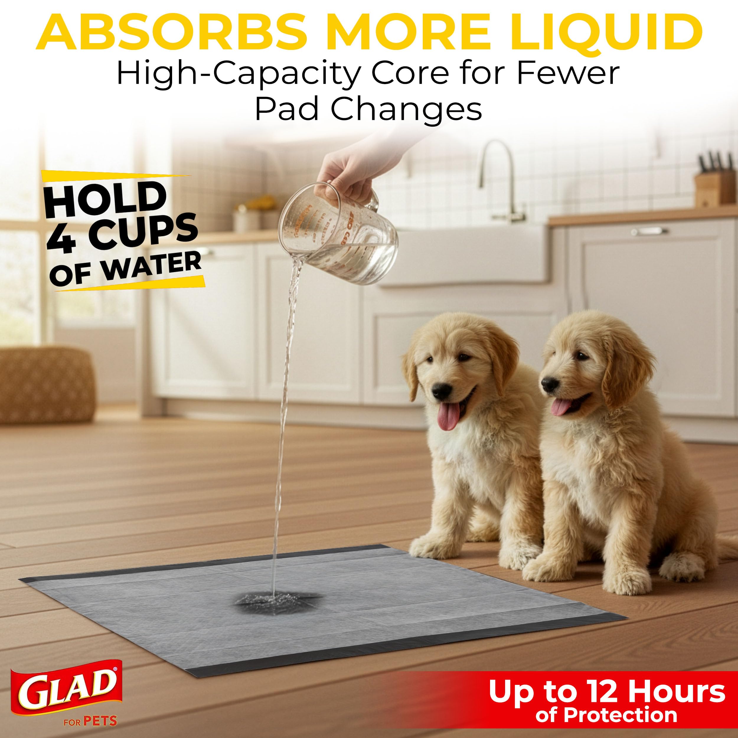 Glad pile de tapis jetables, stockage compact pour usage quotidien