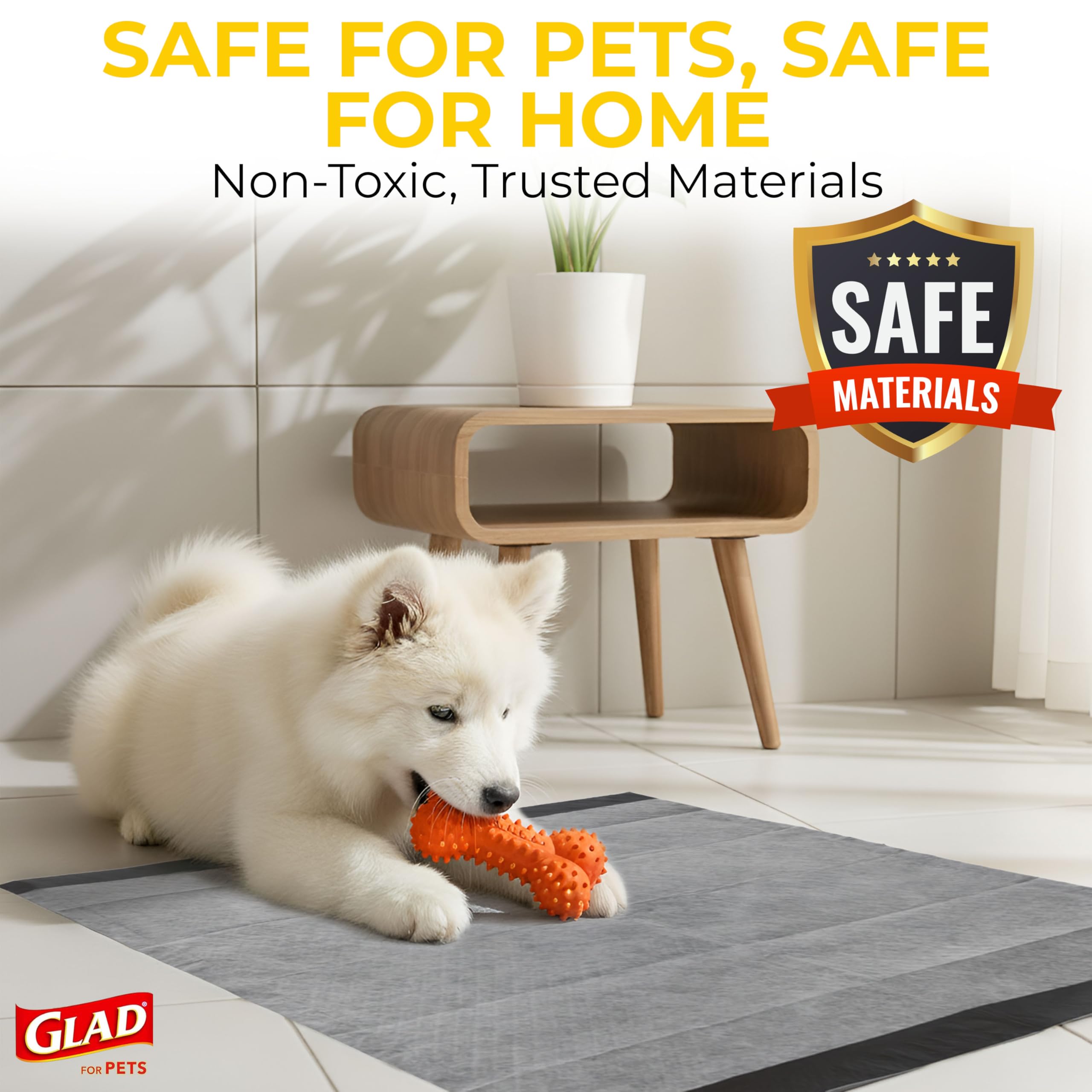 Glad tapis utilisé dans un parc pour chiot, facilite l'apprentissage
