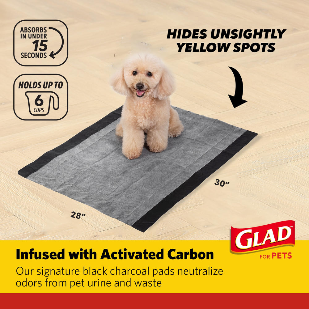 Glad tapis déployé 28x30 pouces offrant large couverture pour grands chiens