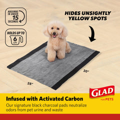 Glad tapis déployé 28x30 pouces offrant large couverture pour grands chiens