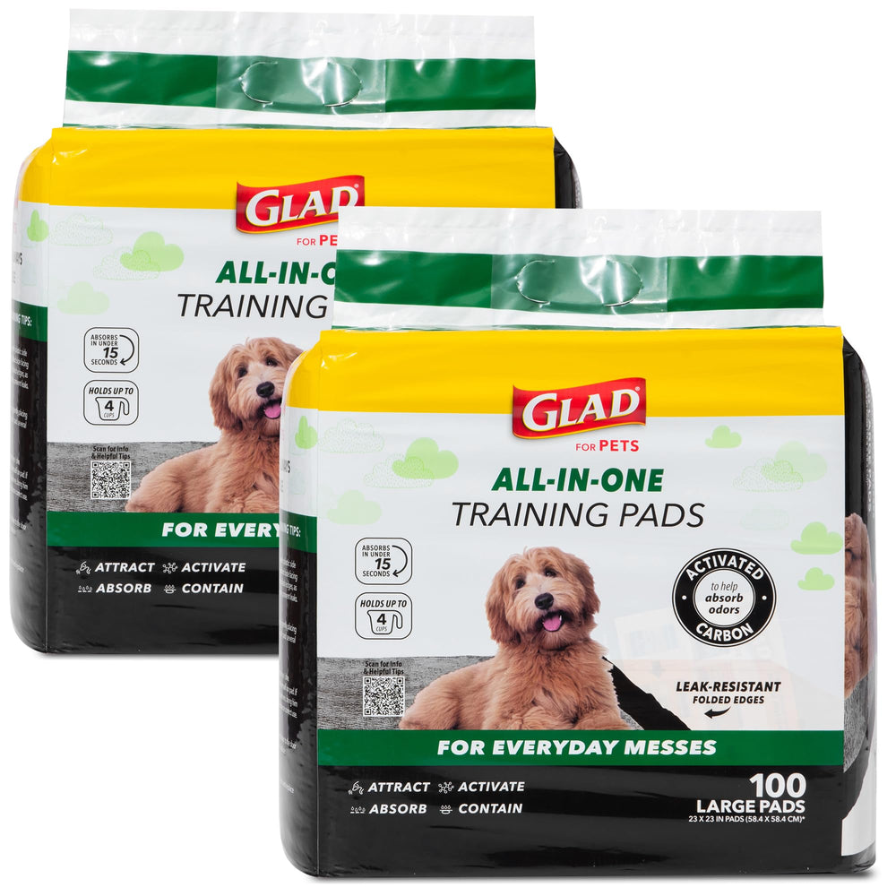 Glad emballage des tapis 100 unités montrant la quantité et dimensions