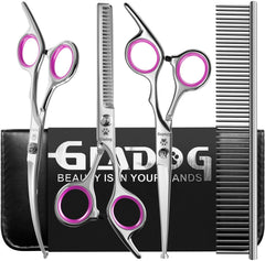 GLADOG coffret face avant montrant les ciseaux rouges et l’étui pour rangement sécurisé