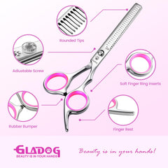 GLADOG gros plan lame en acier 4CR revêtue titane, précise et durable