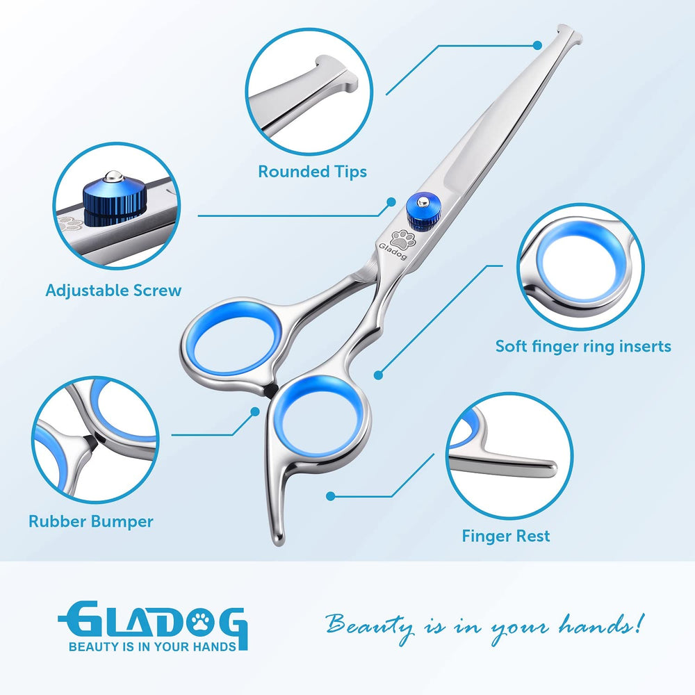 GLADOG gros plan lames montrant acier 4CR revêtement titane et coupe précise