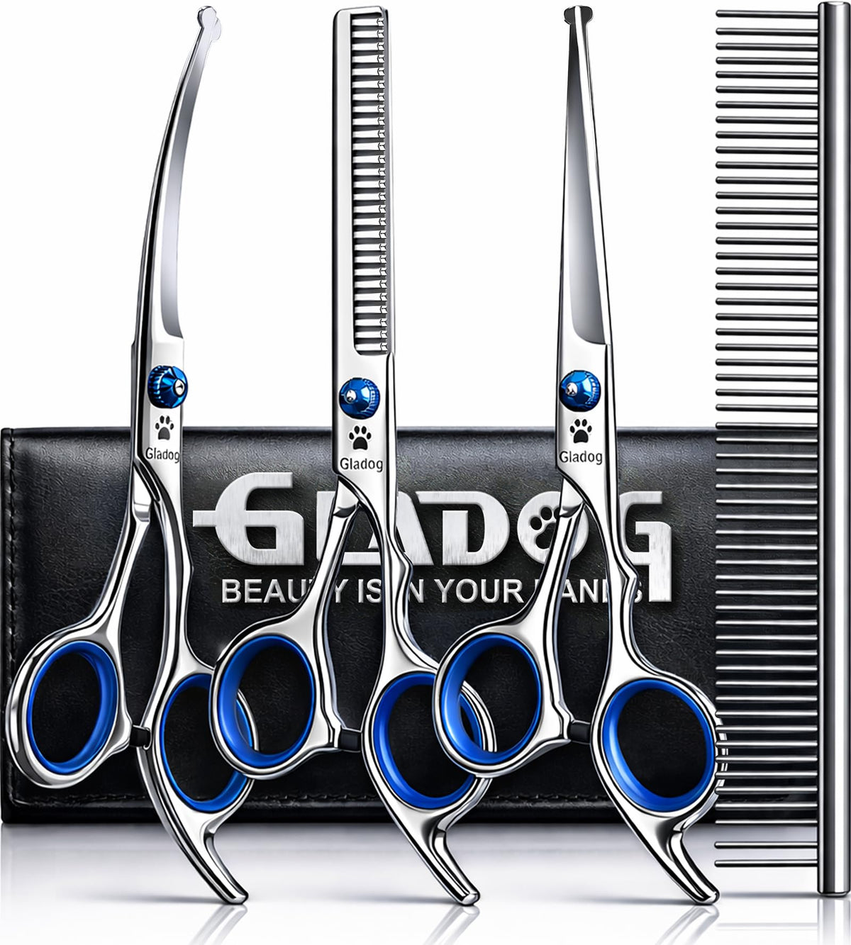 GLADOG packaging avant montrant l’ensemble du kit et ses accessoires pratiques