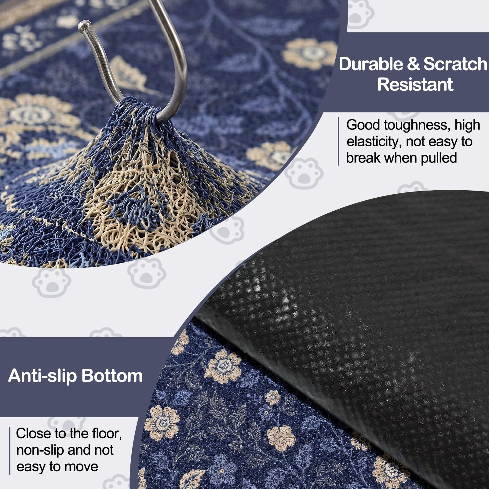 Glittme tapis côte à côte comparaison taille adapté aux bacs standards