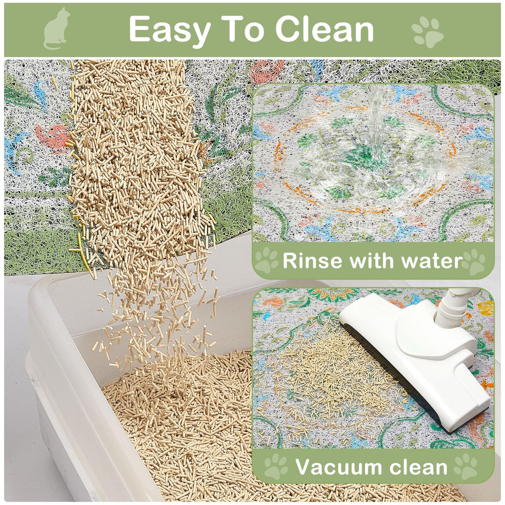 Glittme tapis rincé à l'eau pour nettoyage facile et rapide