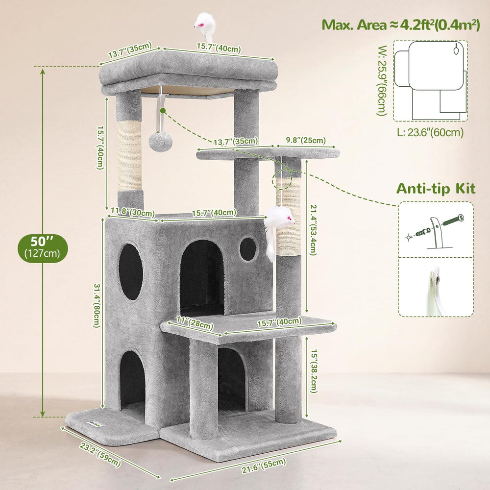 Globlazer FC50 chat utilisant l'arbre stimulant activité et repos