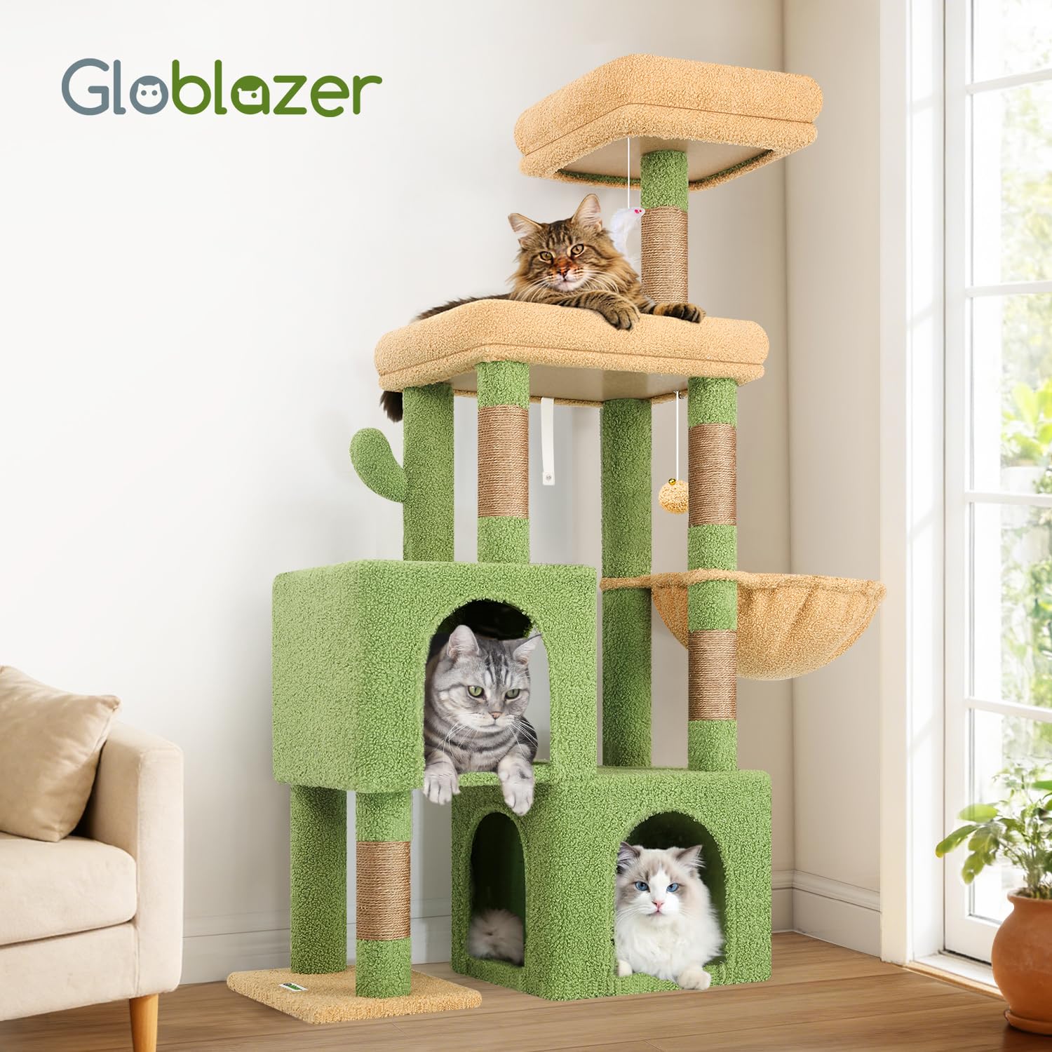 Globlazer échelle et taille comparative montrant encombrement au sol