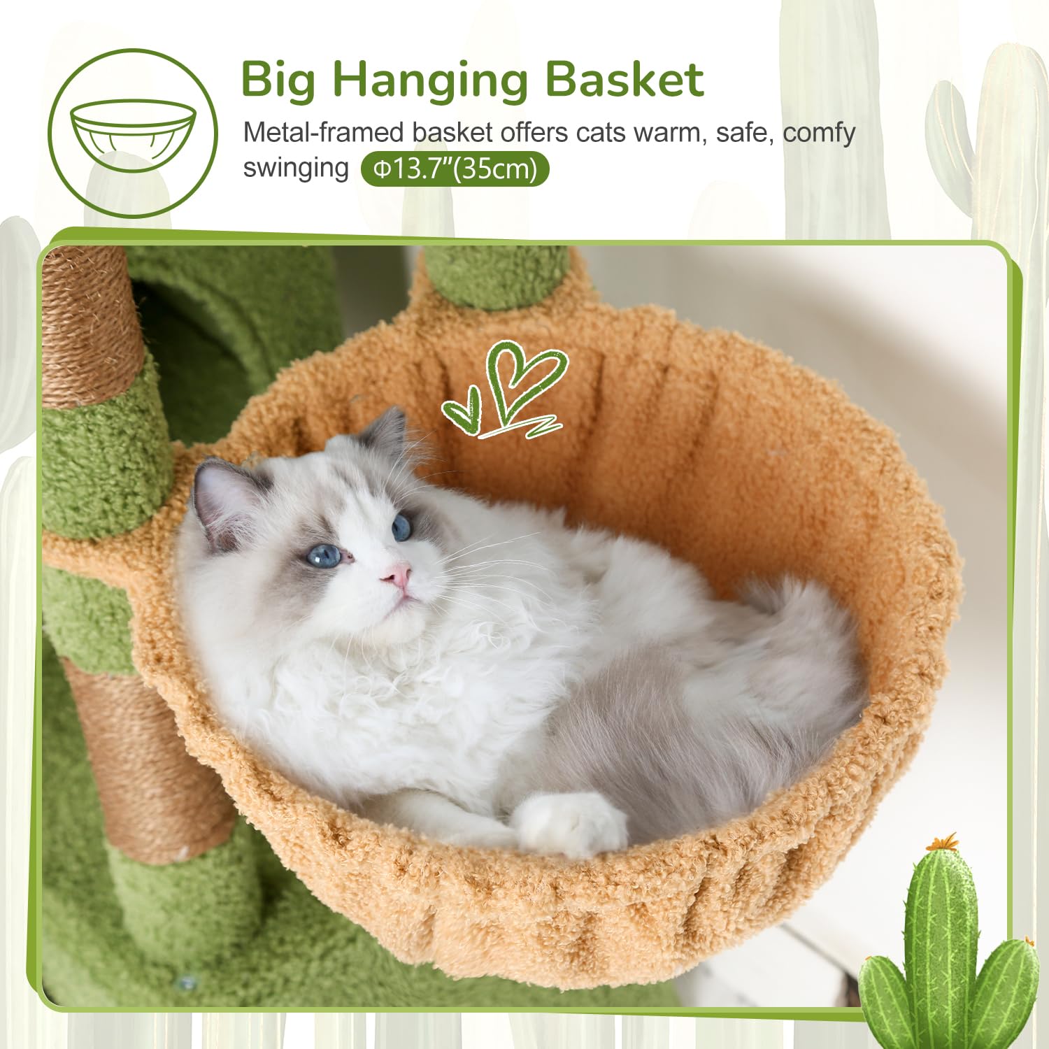 Globlazer panier à armature métallique pour soutien de chats lourds