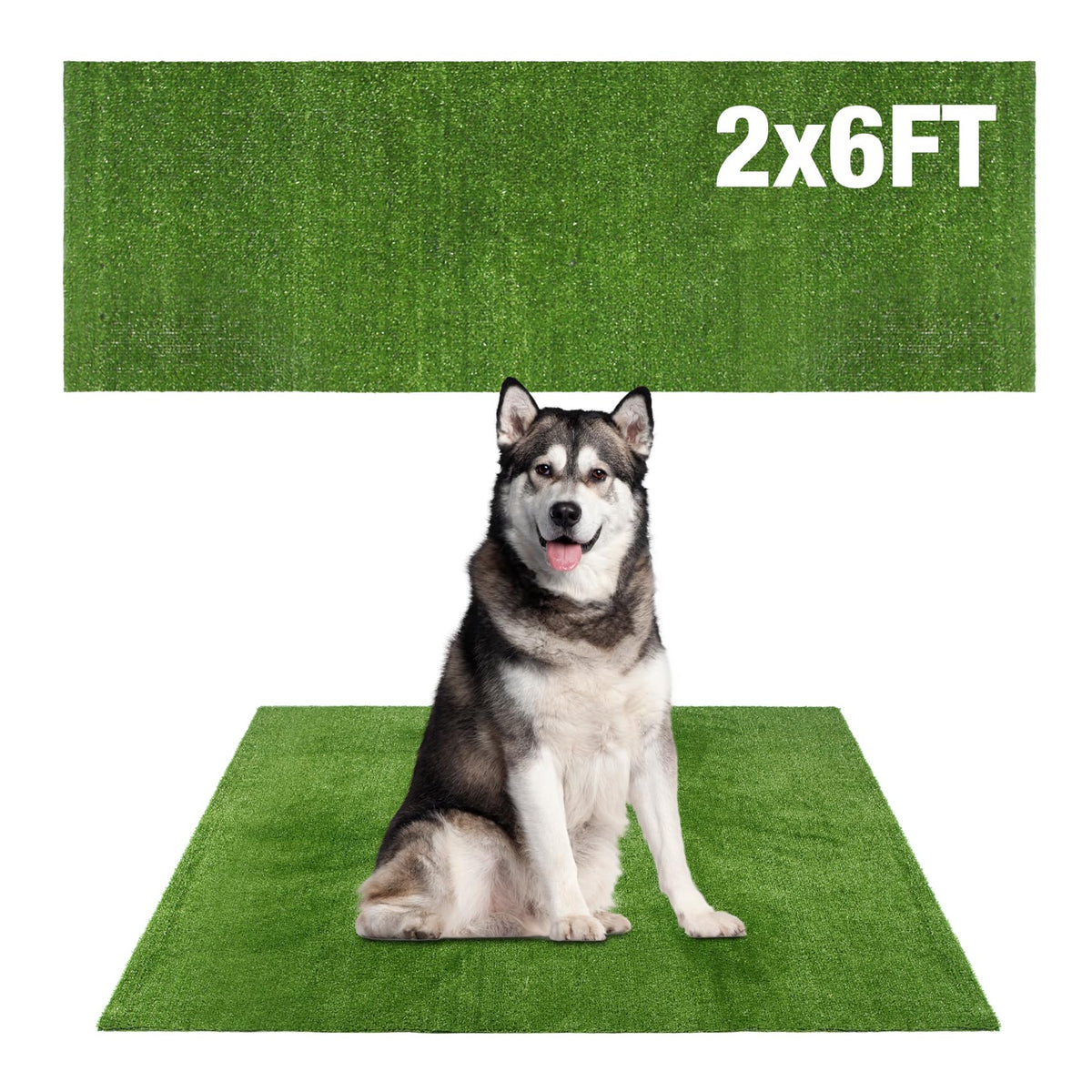 GLOBREEN tapis face avant montrant pelouse synthétique réaliste et finition durable