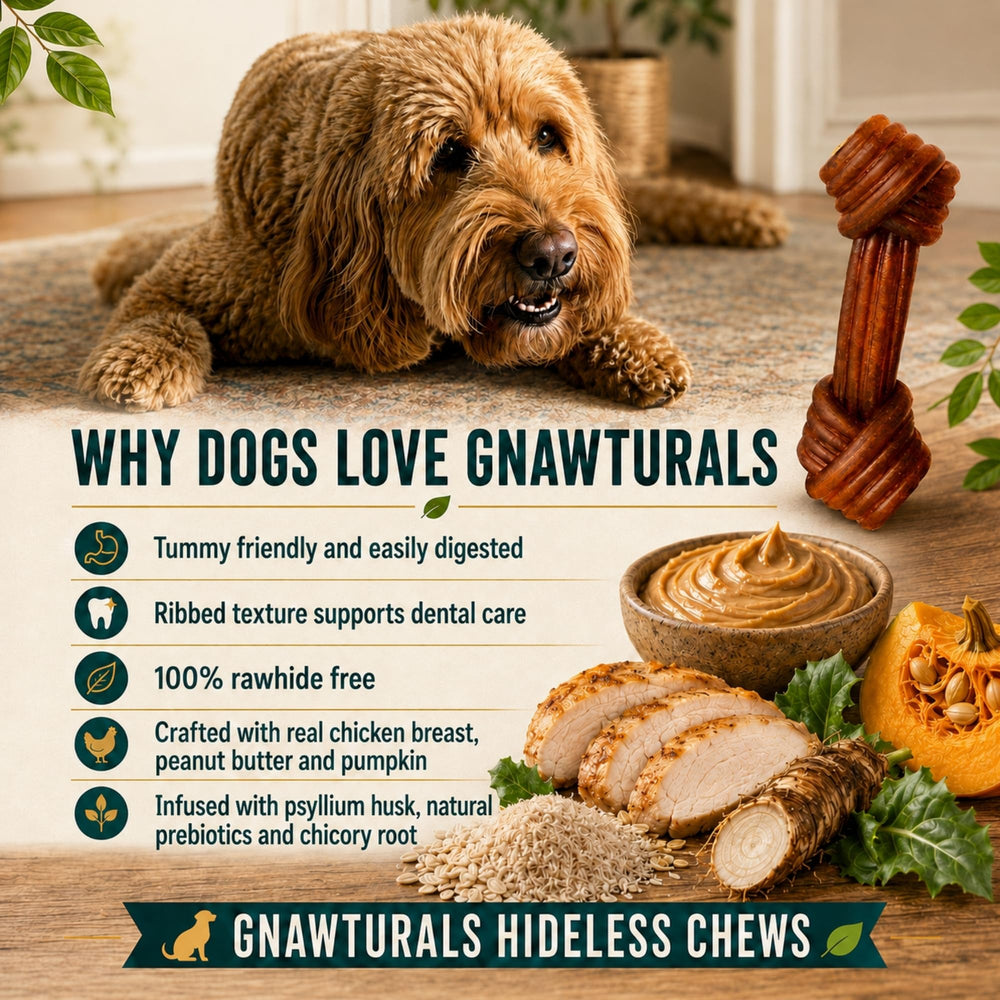 Gnawturals os à l'échelle d'un grand chien démontrant robustesse et sécurité