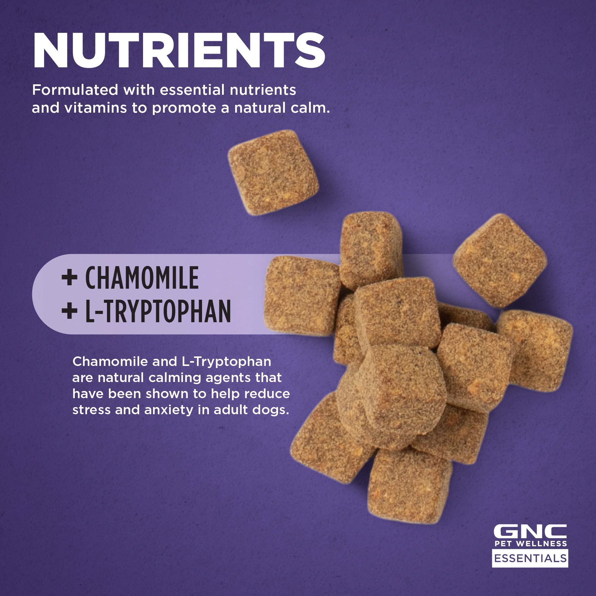 GNC comparaison taille chew avec pièce montrant portion adaptée