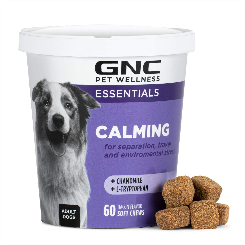 GNC Pots face avant montrant pot de 60 chews et conservation pratique