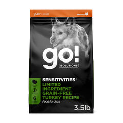 Go! Solutions emballage face montrant formule dinde et bénéfice gestion sensibilités