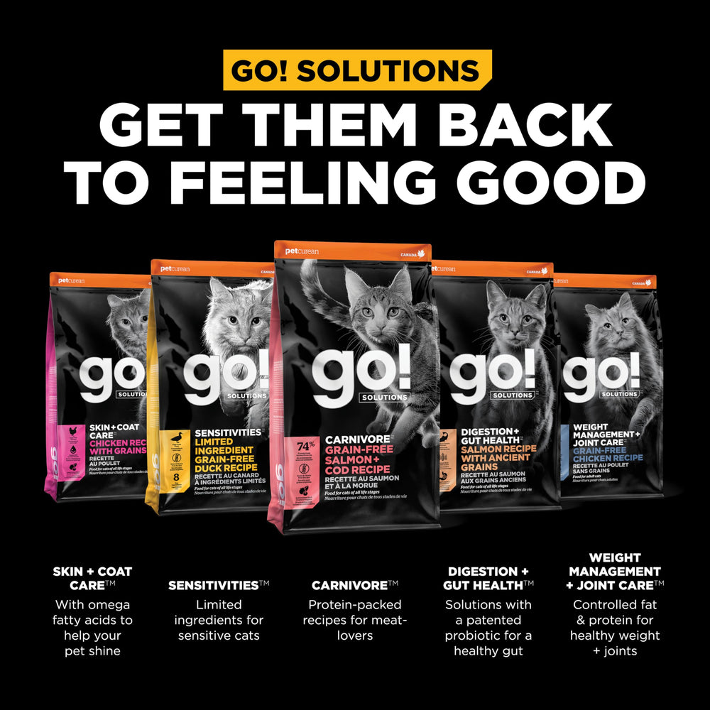 Go! Solutions étiquette nutritionnelle affichant profils protéiques clairs