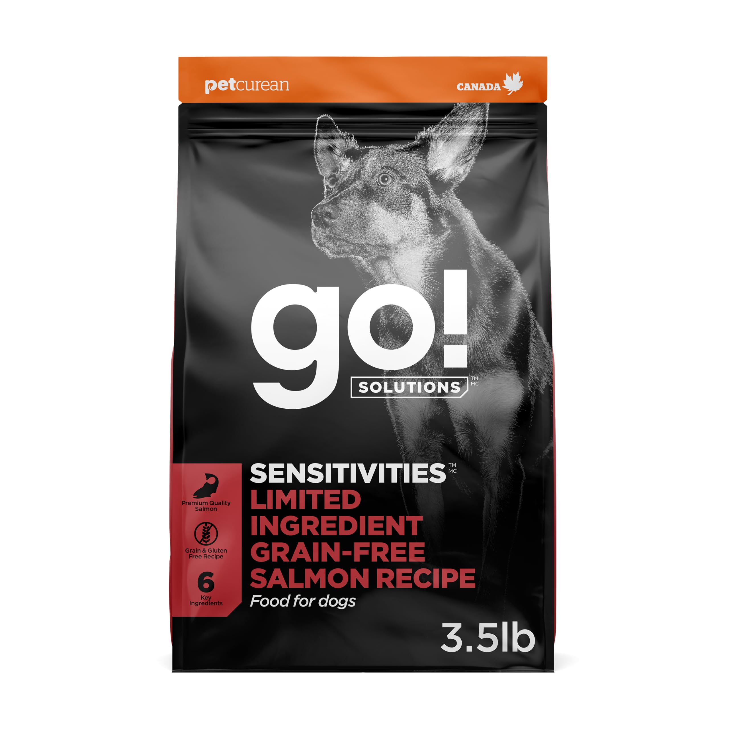 Go! Solutions montrant l'avant du sac et ingrédients principaux bénéfice clarté