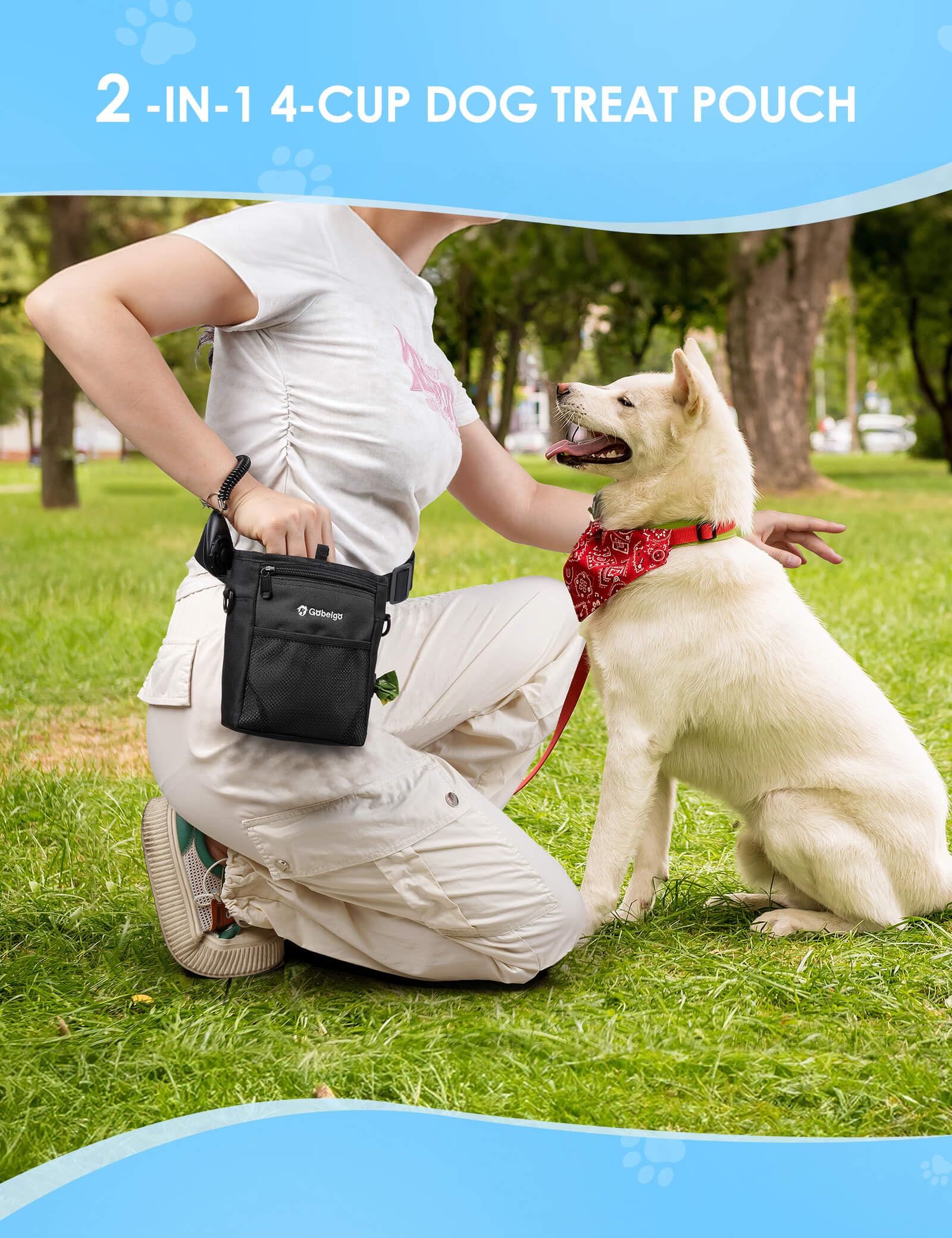 Gobeigo sac en promenade, facilite le dressage et la distribution de friandises