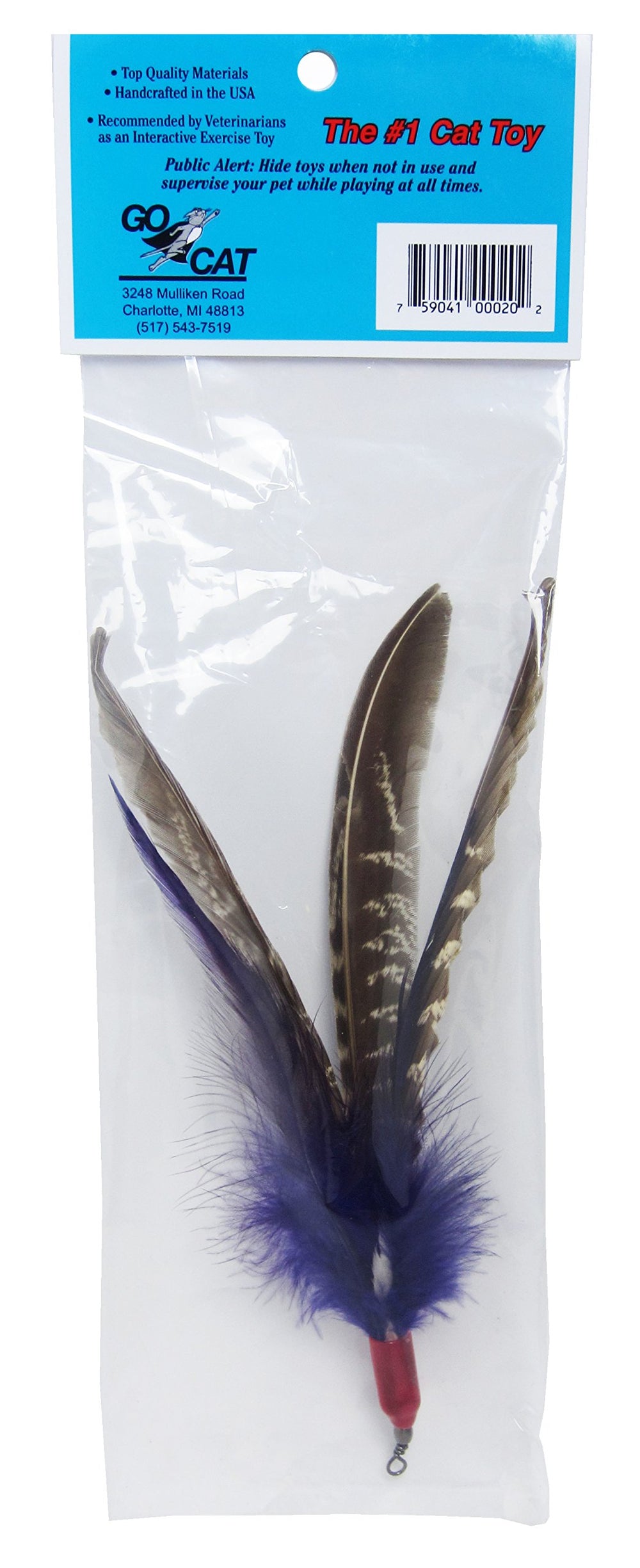 GoCat Da Bird plumes en action avec chat joueur, renforce exercice interactif