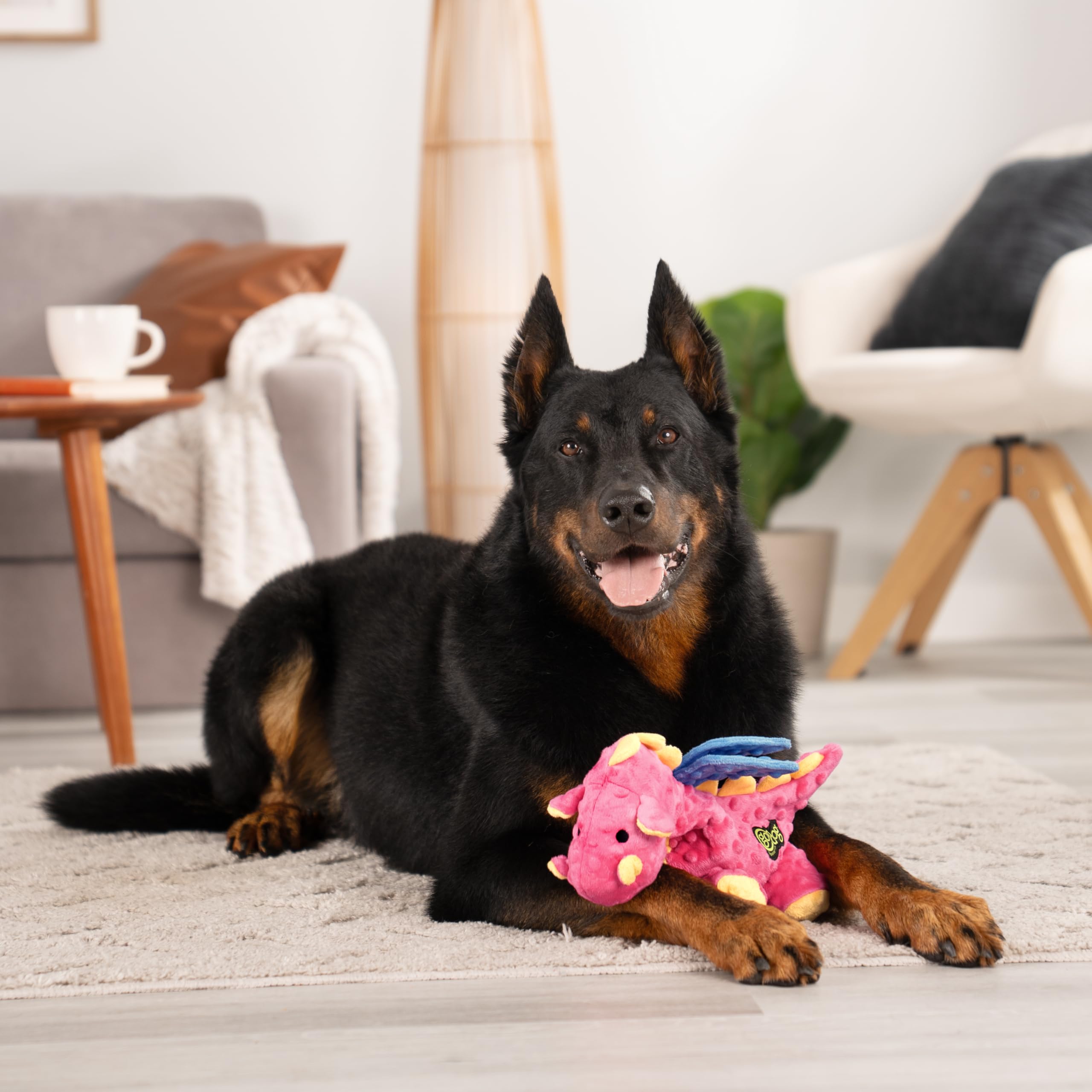goDog profil floppy montrant rembourrage minimal idéal pour secouer